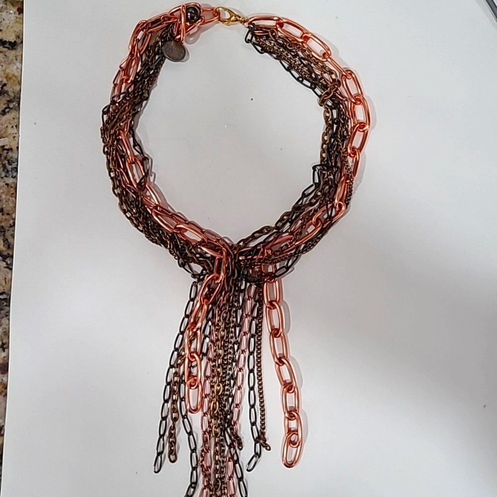 Gamma Redux necklace multi color metals in chains